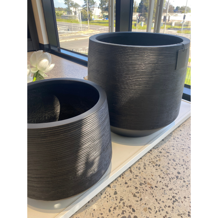Pascali Black Pot 38cm - Set of Two