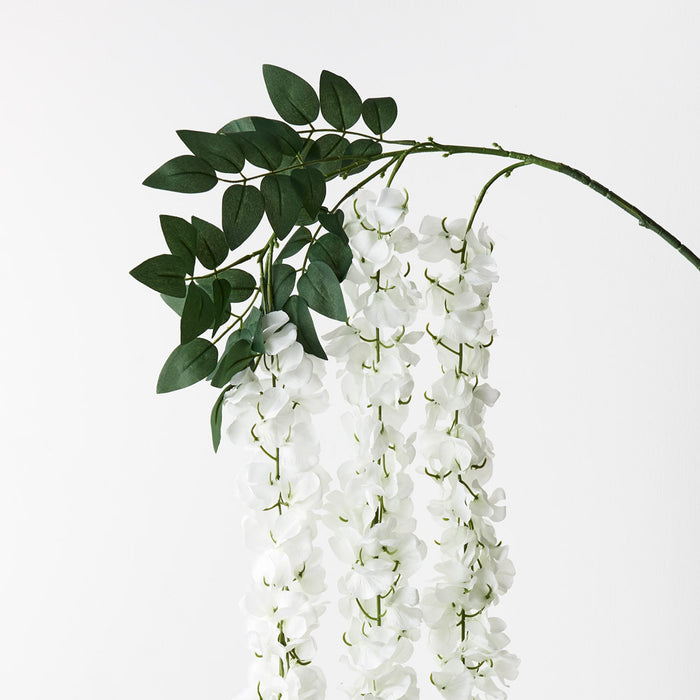 Wisteria Spray White 200cm Set of 12