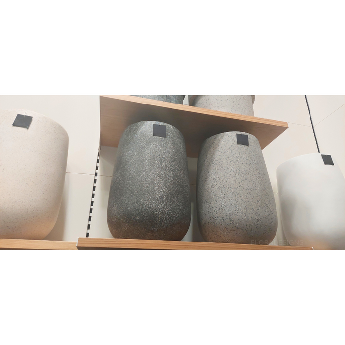 Cenzo Sol Black Pot Pack of Two 50cm