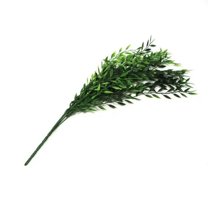 Artificial Bamboo Leaf Stem UV Resistant 30cm Set of 3