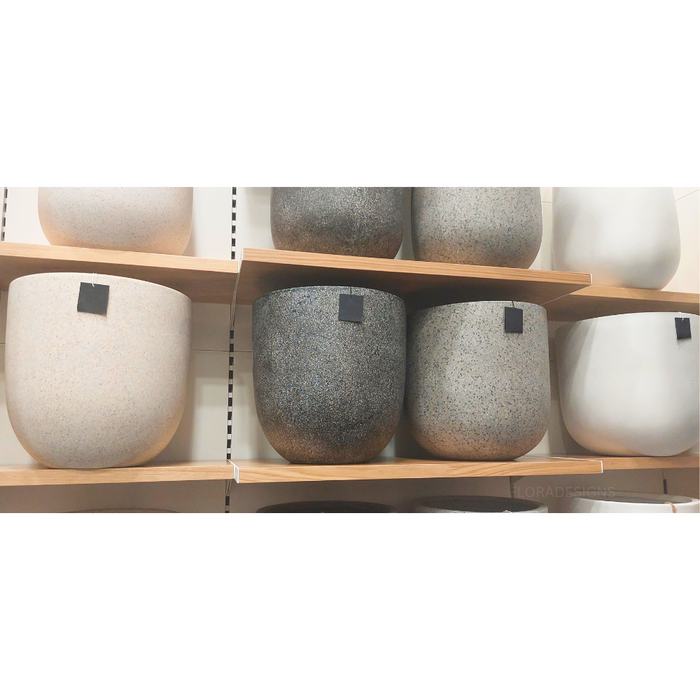 Cenzo Egg Grey Pot 40cm Pack of Two