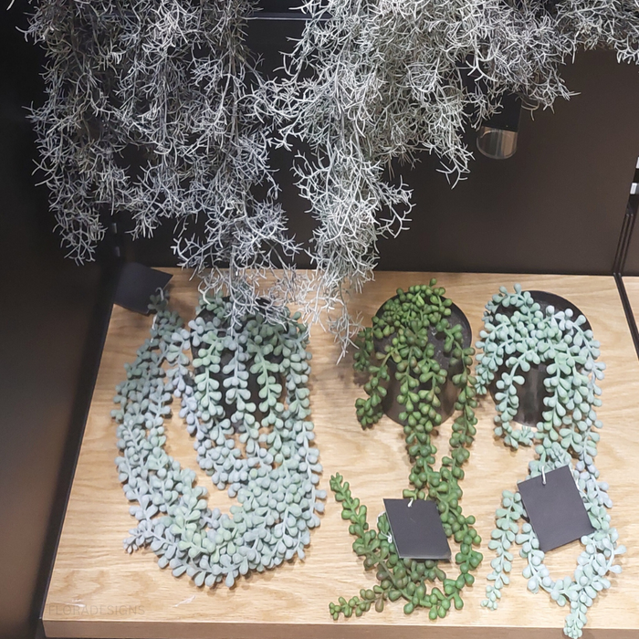 String of Pearls in Pot Hanging Grey Green 45cm Pack of 4