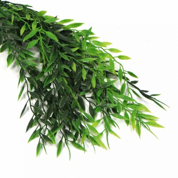 Artificial Bamboo Leaf Stem UV Resistant 30cm Set of 3