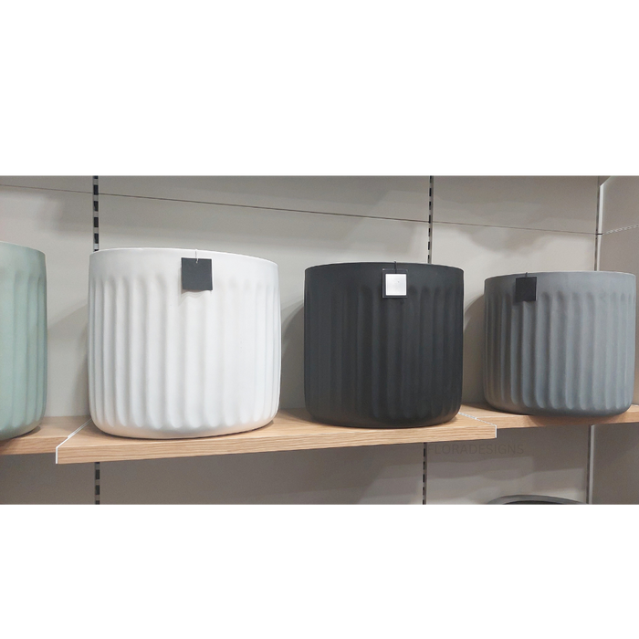 Pot Pleat Round White 37cm Pack of Three