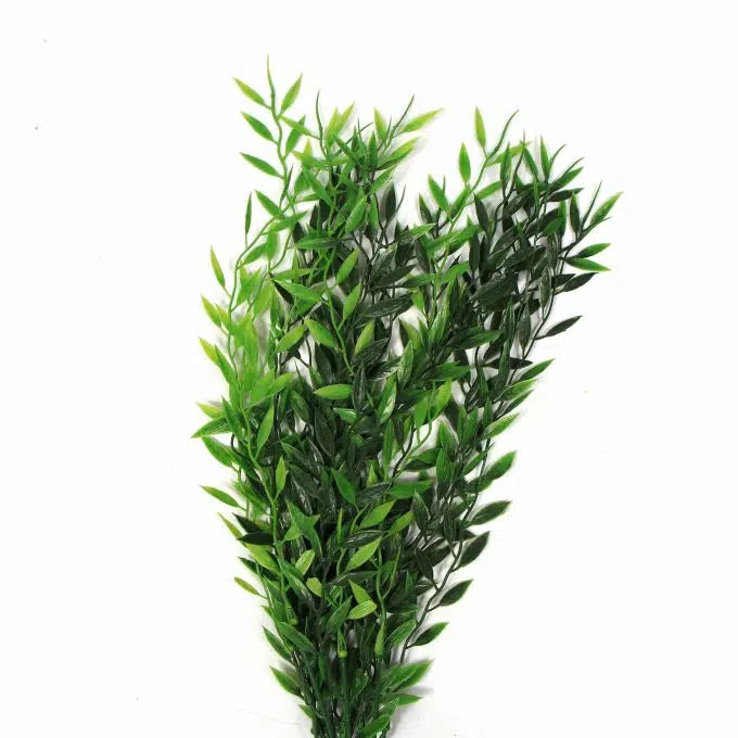 Artificial Bamboo Leaf Stem UV Resistant 30cm Set of 3