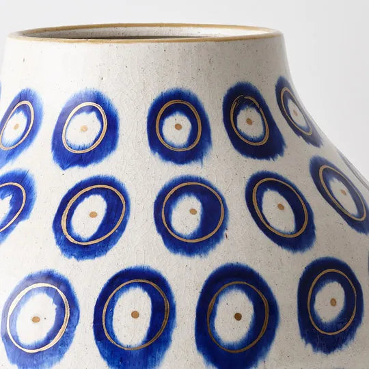 Ailey Pot 36cm Blue Gold