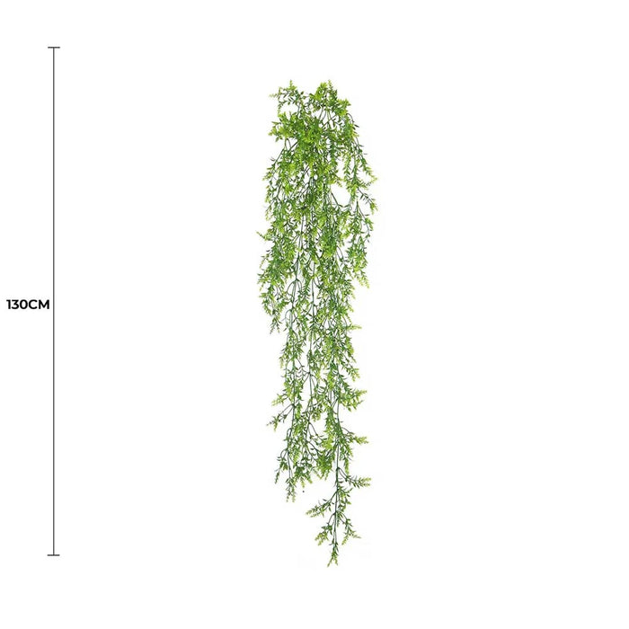 Dense Two-Tone Hanging Evergreen Plant - UV Resistant 130cm Set of 2