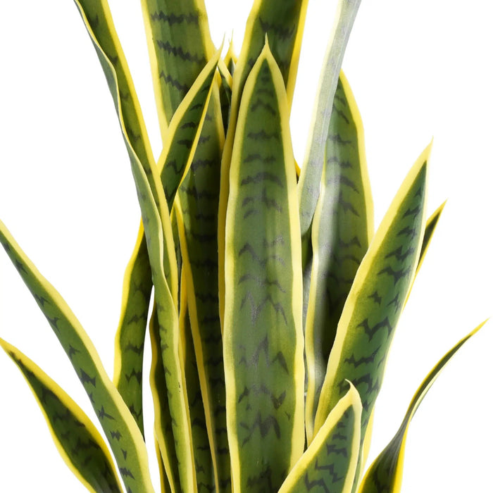 Artificial Mother in Law Tongue Plant UV Resistant Yellow 100cm