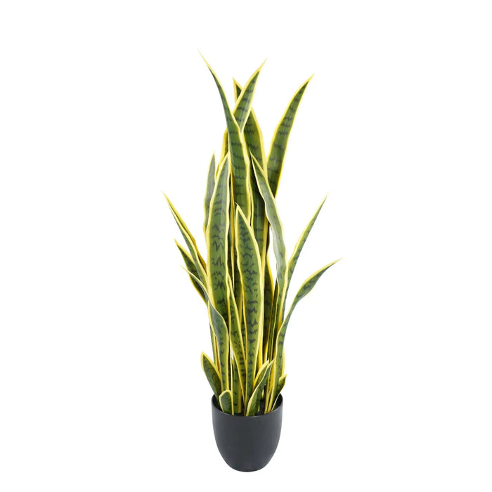 Artificial Mother in Law Tongue Plant UV Resistant Yellow 100cm