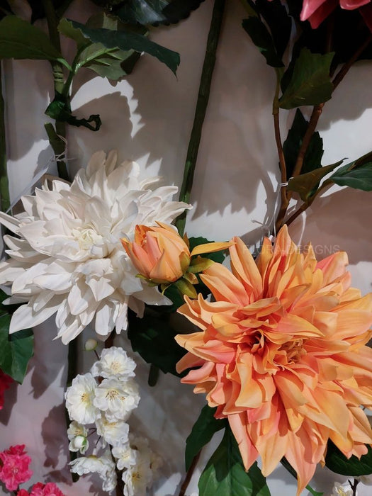 Dahlia Flower Real Touch Stem Orange 74cm Pack of 12