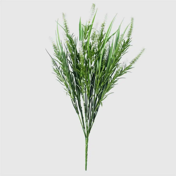 Long Lavender Stem White UV Resistant 50cm Set of 3