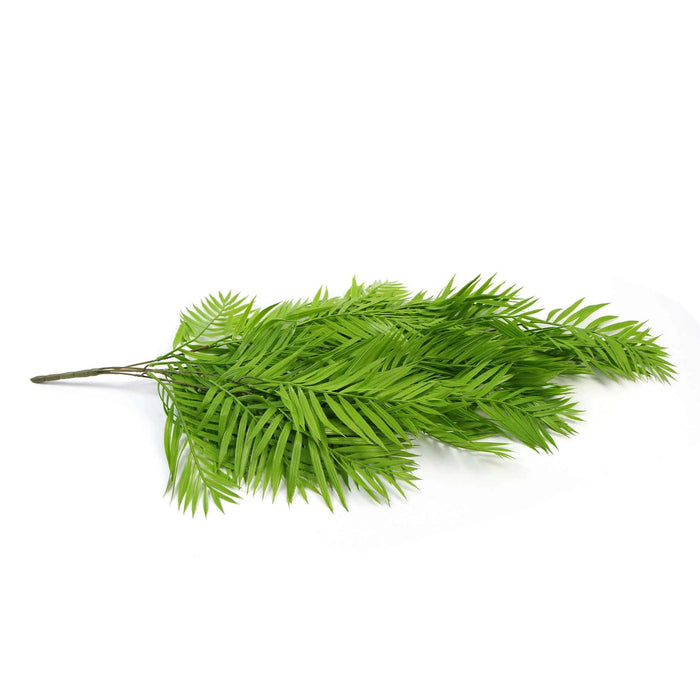 Artificial Hanging Fresh Green Bamboo Leaf Fern UV Resistant 80cm Set of 2