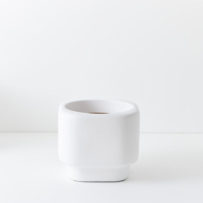 Flint Pot White 35cm