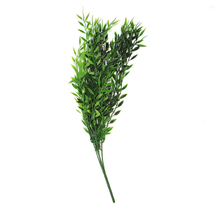 Artificial Bamboo Leaf Stem UV Resistant 30cm Set of 3