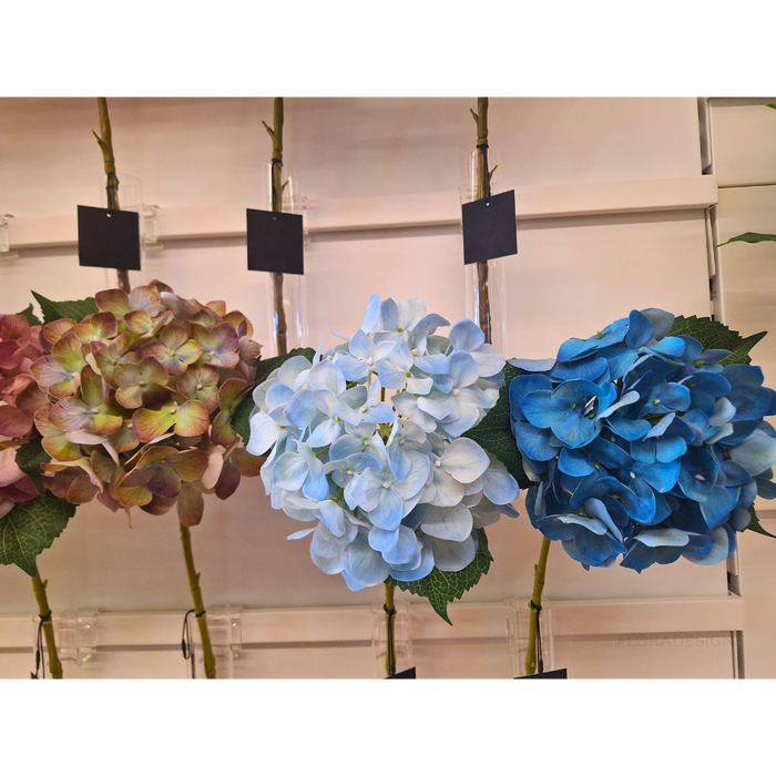 Hydrangea Eggplant Green 63cm Set of 12