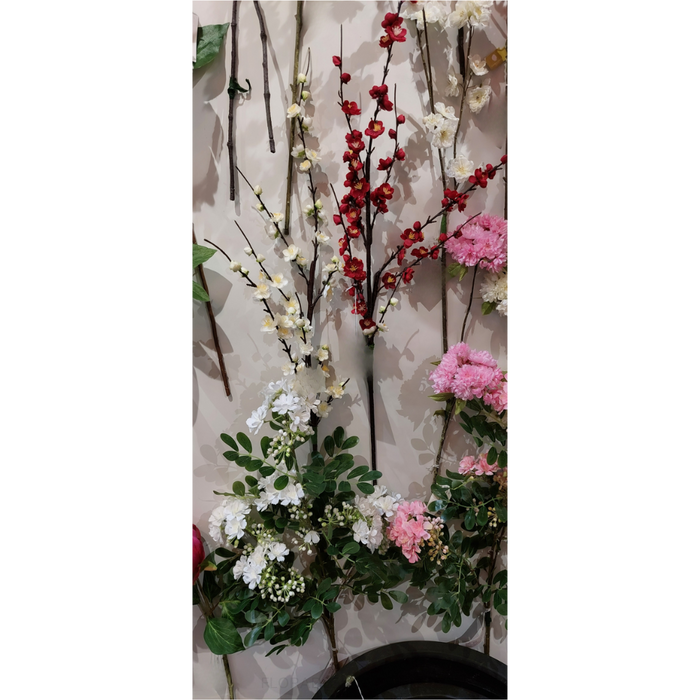 Japonica Blossom Stem Red 120cm Pack of 12