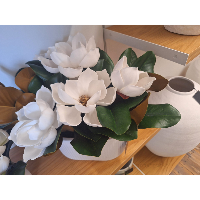 Magnolia Japanese Mix in Pot White 33cm