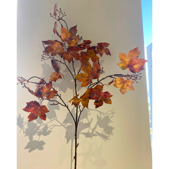 Maple Leaf Seed Spray Rust 102cm - Pack of 12