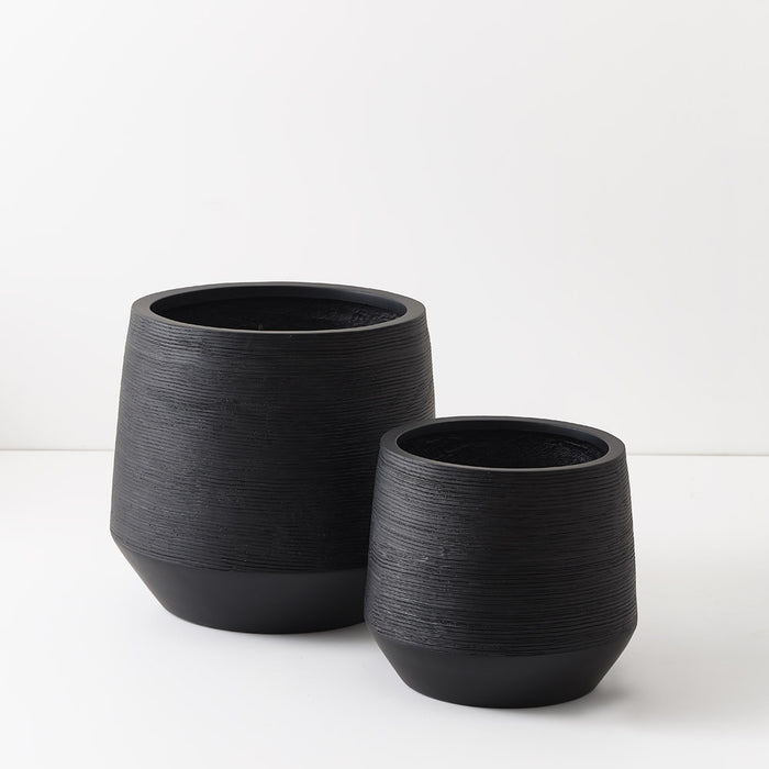 Pascali Black Pot 38cm - Set of Two