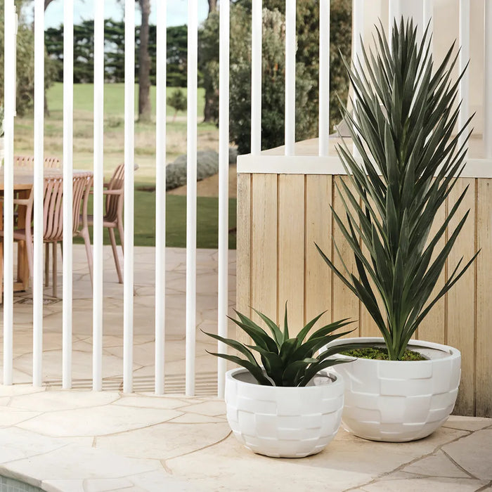 Pot Pamio White Set of Three 40cm