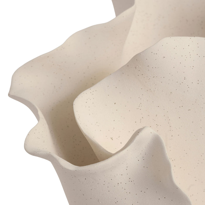 Sarah Vase - Cream Speckled 39cm