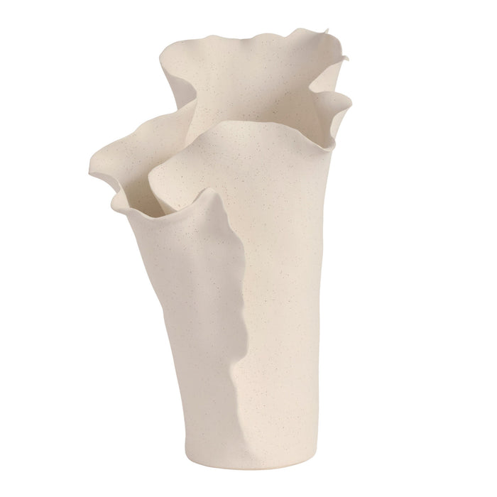 Sarah Vase - Cream Speckled 39cm
