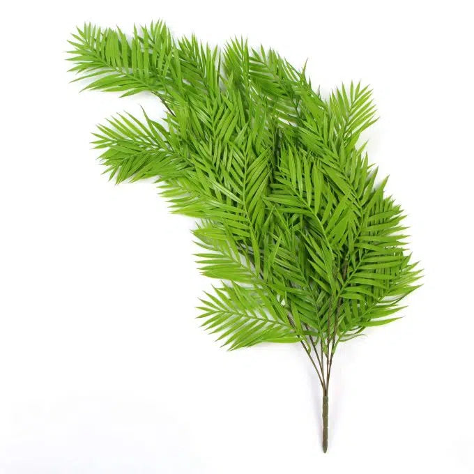 Artificial Hanging Fresh Green Bamboo Leaf Fern UV Resistant 80cm Set of 2