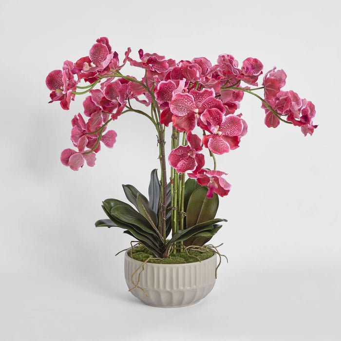 Vivienne Arrangement 60cm Pink in Taupe Pot