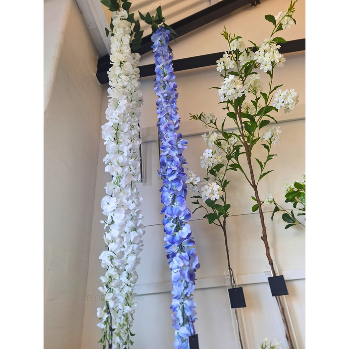Wisteria Spray White 200cm Set of 12