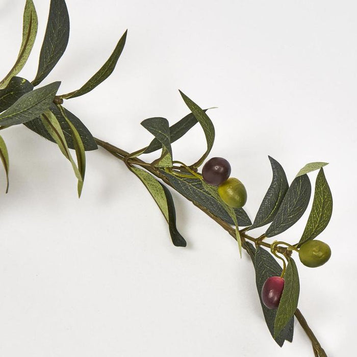 Olive Leaf Garland with Olives Green – Pack of 12
