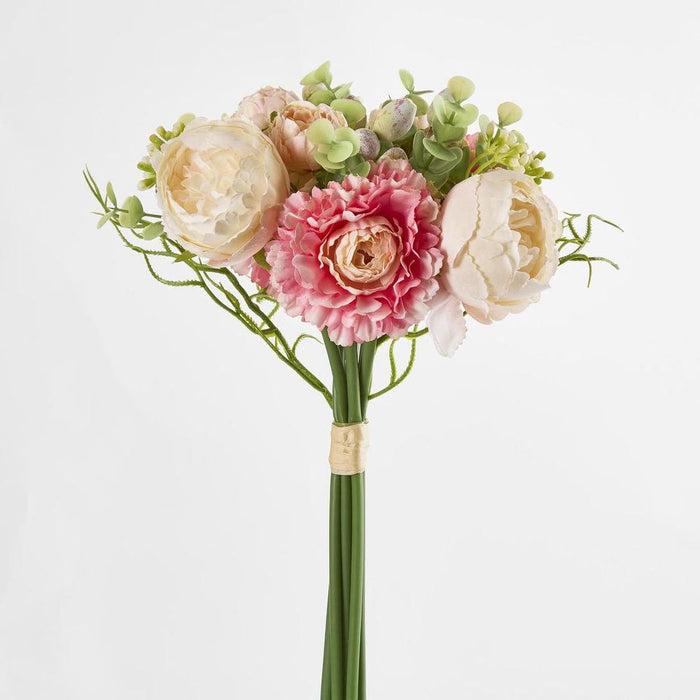 Marigold Peony Bouquet 32cm Pink Light Pink - Pack of 12