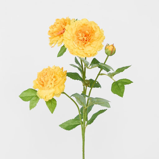 Peony Spray With 3 Heads Yellow 69cm - Pack of 12