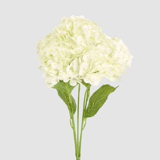 Real Touch Hydrangea 5 Head Bunch White 50cm - Pack of 12