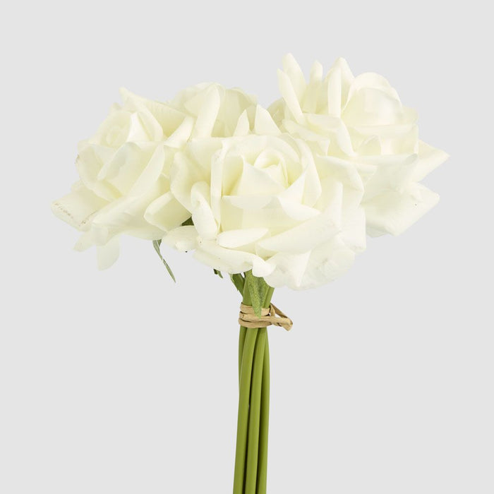 Amelia Real Touch Rose Bouquet Beige 26cm - Pack of 12