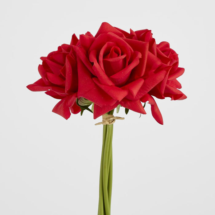 Amelia Real Touch Rose Bouquet Red 26cm - Pack of 12