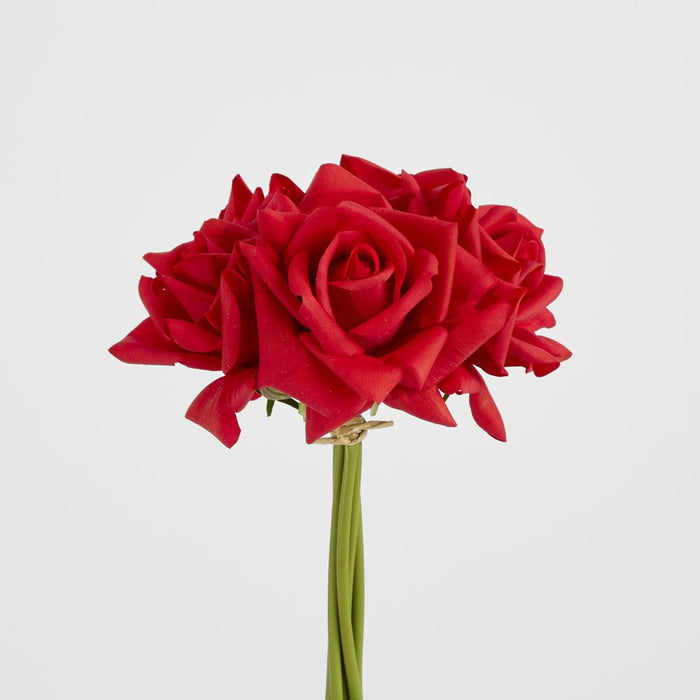 Amelia Real Touch Rose Bouquet Red 26cm - Pack of 12