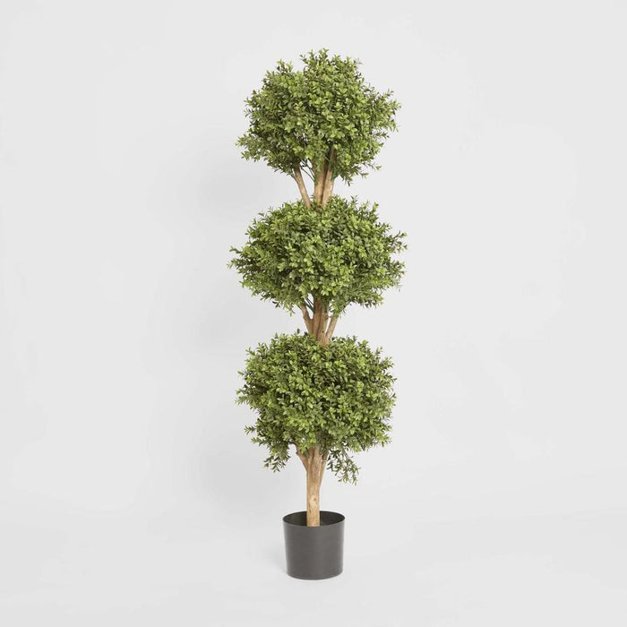 Boxwood Triple Ball Topiary Tree 120cm