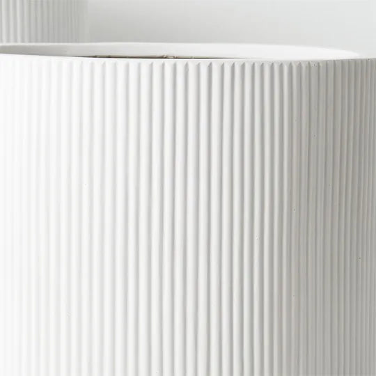 Pot Linear White Set of Two 64cm