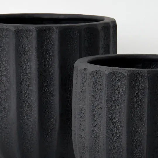 Pot Saskia Black Set of Two 40cm