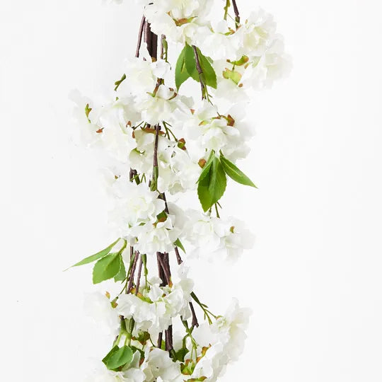 Blossom Cherry Garland White 180cm Set of 6