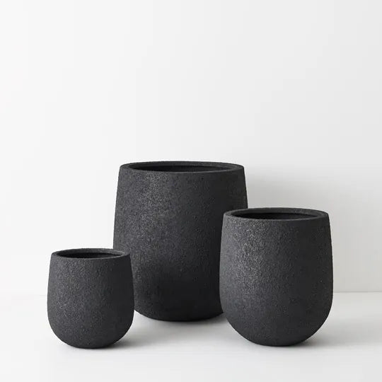 Rok Oskar Black Pot 55cm - Set of Three