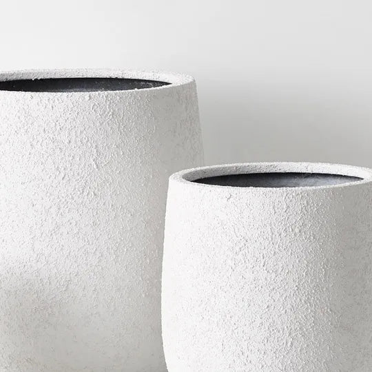 Rok Oskar White Pot 55cm - Set of Three