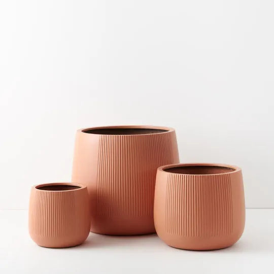 Dune Pedro Terracotta Pot 55cm - Set of Three