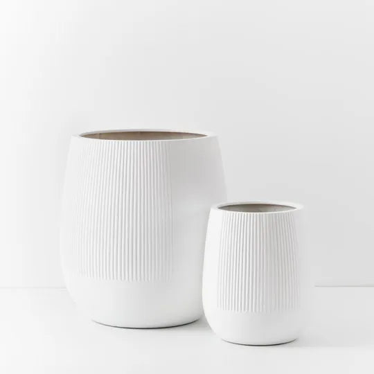 Dune Jethro White Pot 60cm - Set of Two