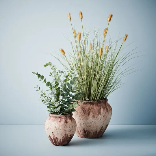 Eucalyptus Bush in Pot Green Grey 53cm - Pack of 6