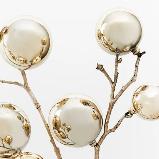 Ball Cluster Metallic Spray Champagne 53cm - Pack of 12