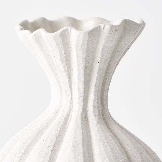 Vase Basma White Chalk 40cm Pack of 2