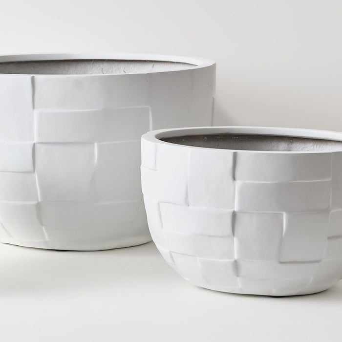 Pot Pamio White Set of Three 40cm