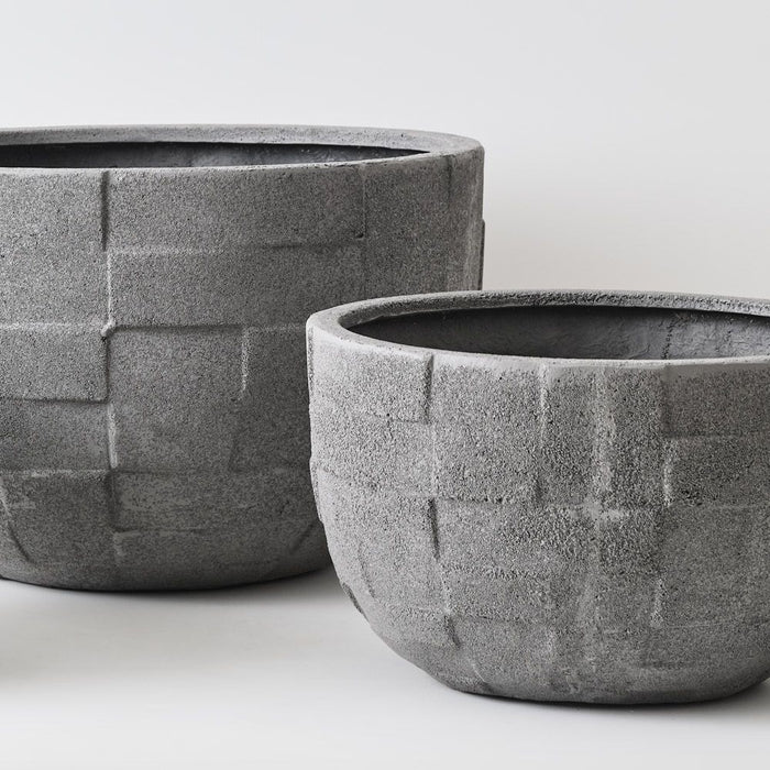 Pot Pamio Grey Sand Set of Three 40cm