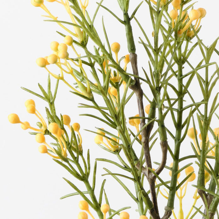Wax Flower Bud Spray Yellow 55cm Pack of 12
